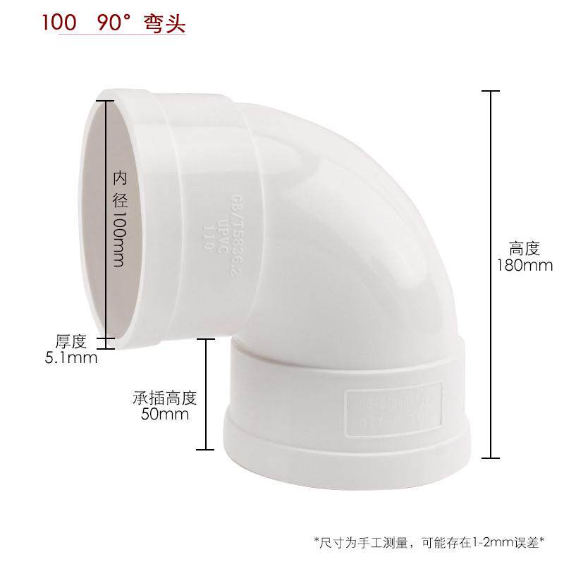 新款100pvc排水管排污通风管加厚塑料管