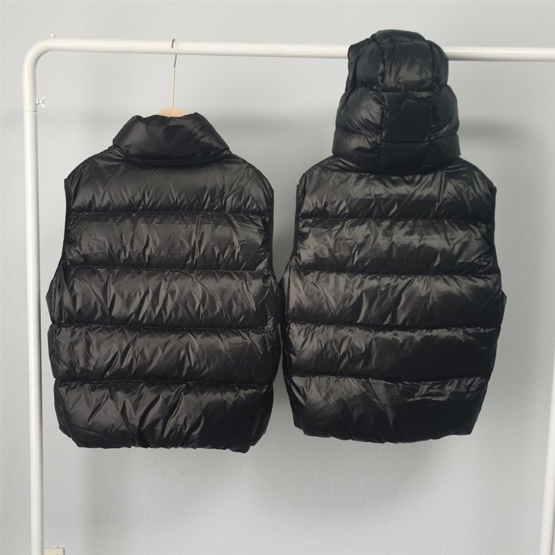 冬季鹅绒马夹2023加厚保暖男女情侣黑色金标面包羽绒马甲连帽外套,男装,羽绒马甲,淘宝优惠券,粉丝福利购,淘宝优惠卷