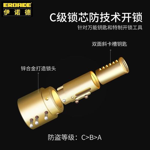 德国EROADE摩托车锁链条锁自行车电动车防盗大门锁通开挂锁不锈钢