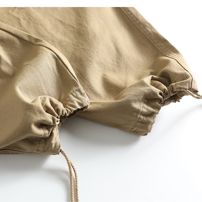 可束脚裤 日系咔叽大口袋沙卡工装男裤纯色百搭宽松阔腿直筒长裤,男装,休闲裤,淘宝优惠券,粉丝福利购,淘宝优惠卷