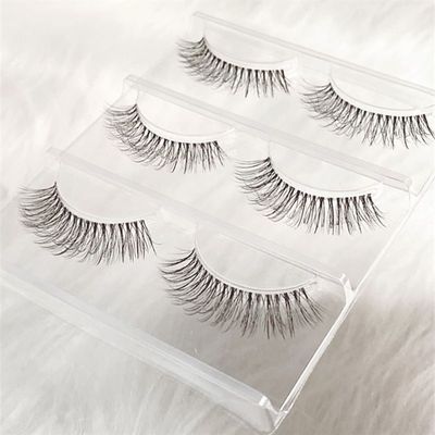 新品Mink Eyelashes Clear Band Eye Lashes Crisscross