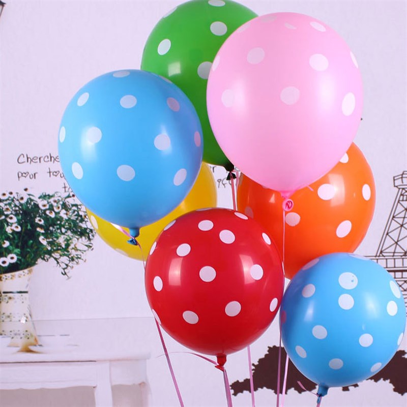 网红Birthday party decoration inch dot latex balloon wedding 节庆用品/礼品 气球 原图主图