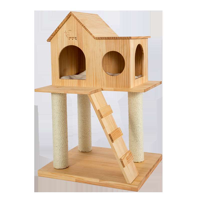 推荐新款四层猫爬架猫板凳三层猫窝稳固牢靠舒适猫窝沙发房子木质