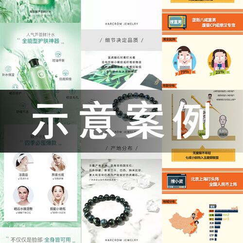 代做长图文设计平面广告海报落地页产品详情页图片制作ps美工包月