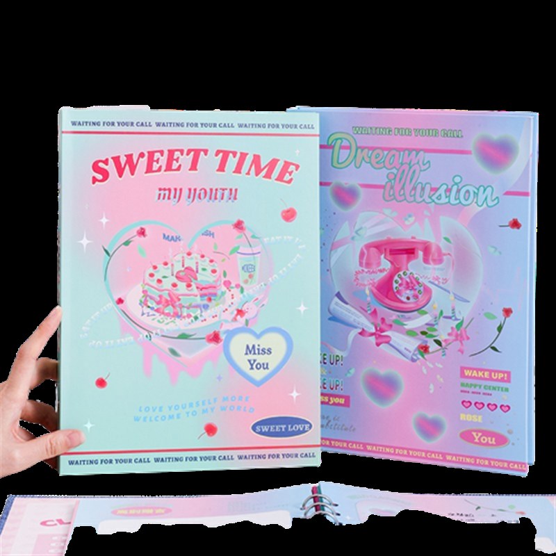 同学录美式复古创意班级r通讯录小众可拆卸纪念册留言回忆录活页