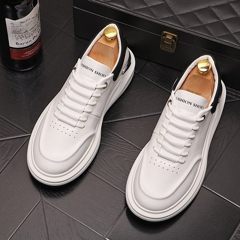 小白鞋男款潮流百搭高级感2024新款男士板鞋运动厚底增高休闲男鞋,流行男鞋,休闲板鞋,淘宝优惠券,粉丝福利购,淘宝优惠卷