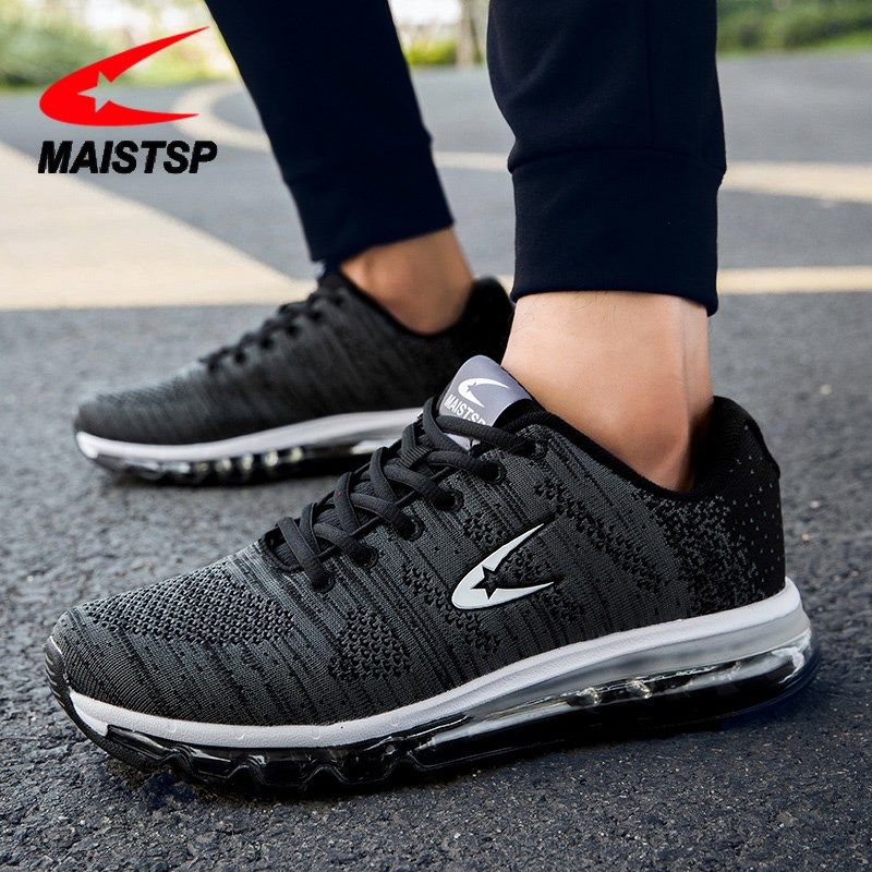 新款春秋季全掌气垫鞋男透气网布男士运动减震跑步鞋休闲潮流男鞋,流行男鞋,单鞋,淘宝优惠券,粉丝福利购,淘宝优惠卷