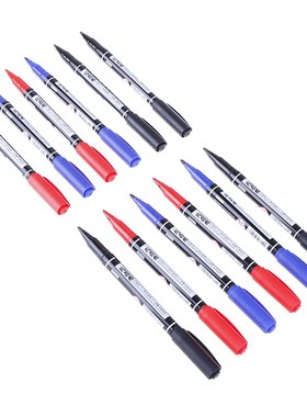 3Pcs/pack Twin Tip Permanent Markers, Fine Point, ( Black, B