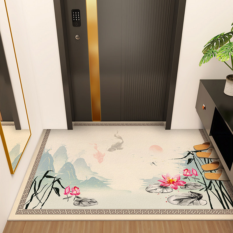 新中式进门入户地垫家用入户门脚垫子大门口防滑定制门垫玄关地毯,居家布艺,入户地垫,淘宝优惠券,粉丝福利购,淘宝优惠卷