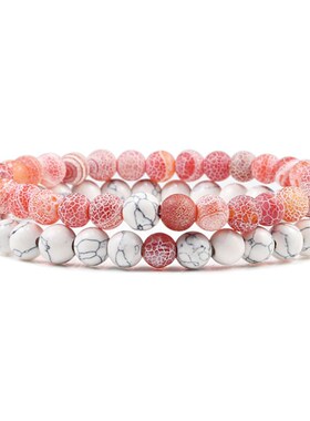 小众高货Couples Distance Beads Bracelet Classic Black Matte
