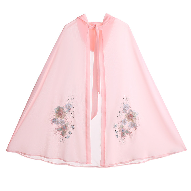 女童汉服夏装古装披风斗篷儿童唐装夏季薄款中国风春秋超仙裙子夏