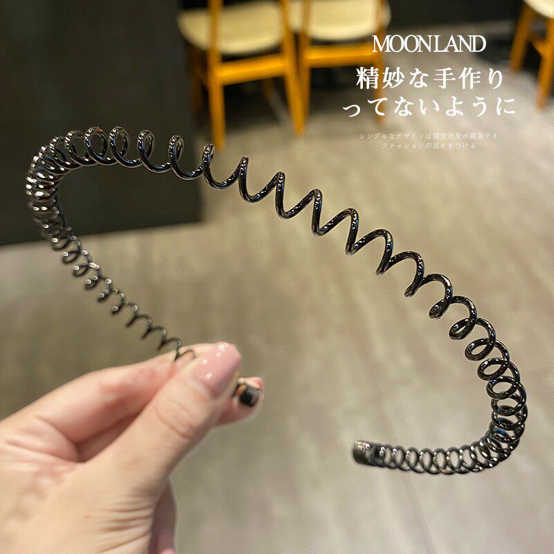 铁卡子头箍波浪发卡男女黑色发夹洗脸压O发发箍细前刘海敷面