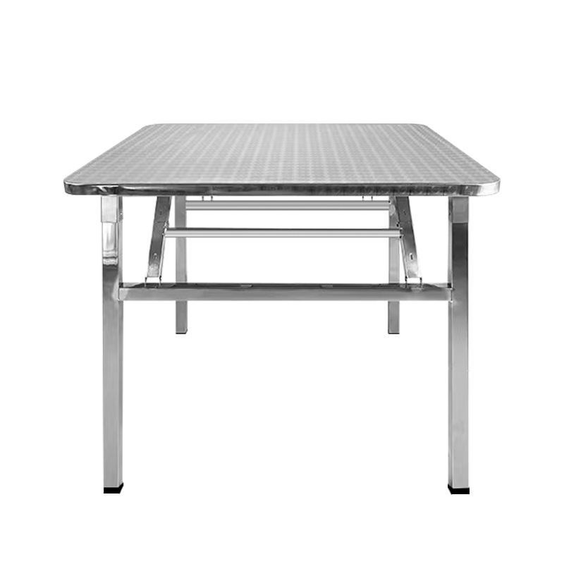 折叠餐桌简易桌子大排档便携商用地摊野外户外四角不锈钢烧烤方桌