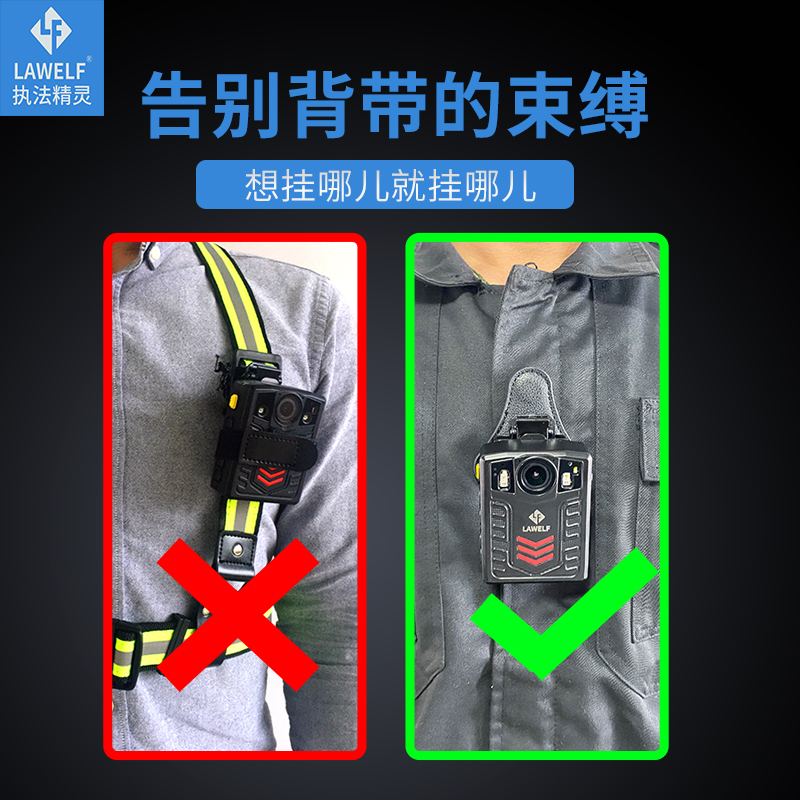 执法记录器仪配件磁吸夹子胸前佩戴固定扣磁铁夹别针挂肩夹背带