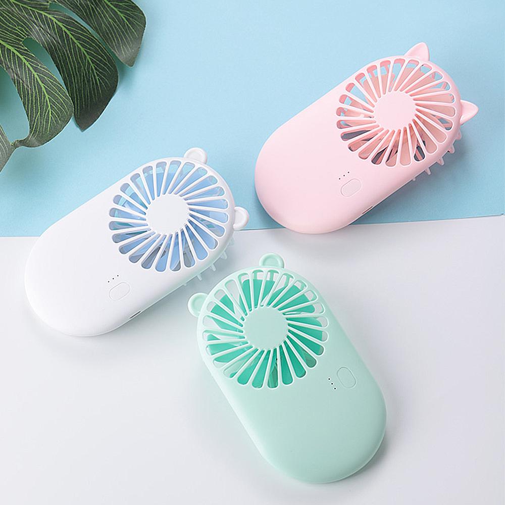 速发Summer 1pc Cute Portable Mini Fan Handheld USB Chargeabl