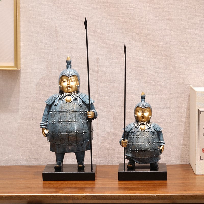 XXP4新中式兵马俑办公桌空调上装饰品角几摆件西安V旅游文化用品