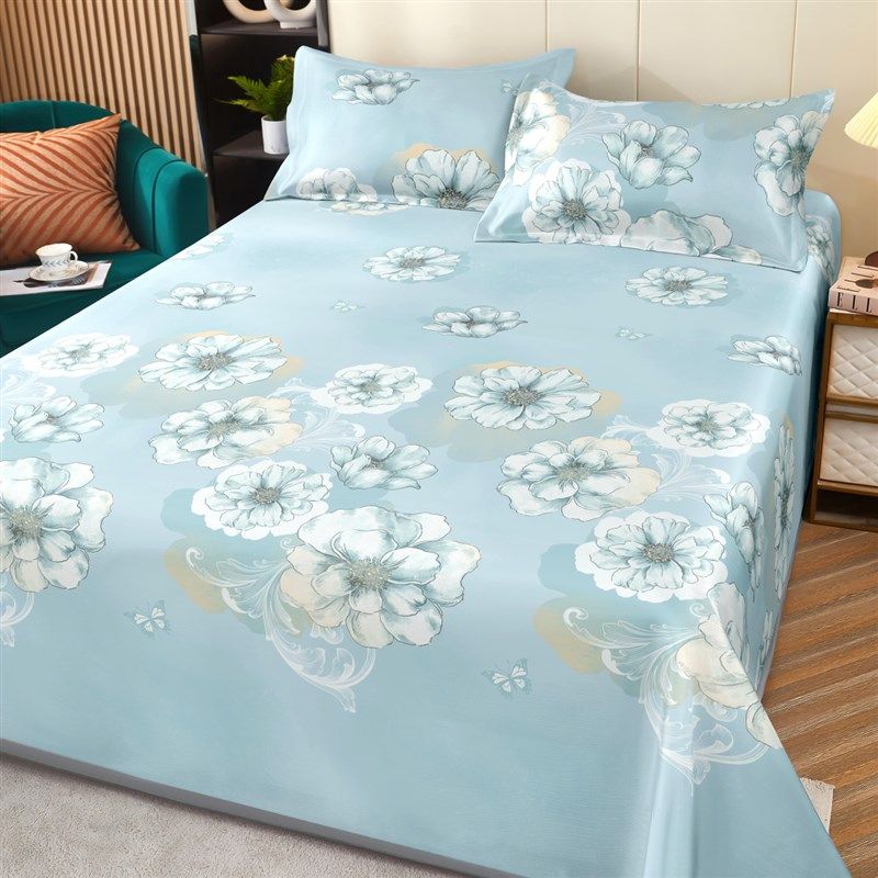 新款冰丝凉席三件套可机洗夏季凉席折叠软席夏天席子床单夏凉席,床上用品,冰丝席,淘宝优惠券,粉丝福利购,淘宝优惠卷