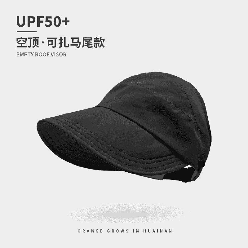 【下单立减50】春夏款升级版空顶鸭舌帽女可挂口罩户外遮阳帽薄XD
