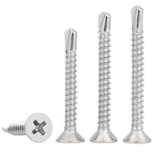 410不锈钢沉头钻尾螺丝M3.5M4.2M4.8M5.5M6.3 平头十字自钻燕尾