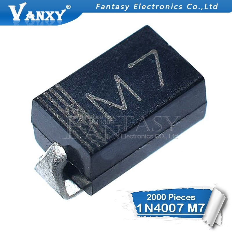 2000PCS DIODE M7 1N4007 SMDy 1A 1000V IN4007 Rectifier Diode