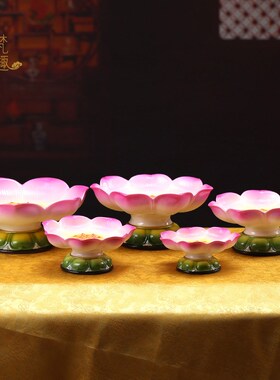 供盘贡盘供佛果盘水果盘家用碟碗具莲花贡品碟精品陶瓷手工桌面