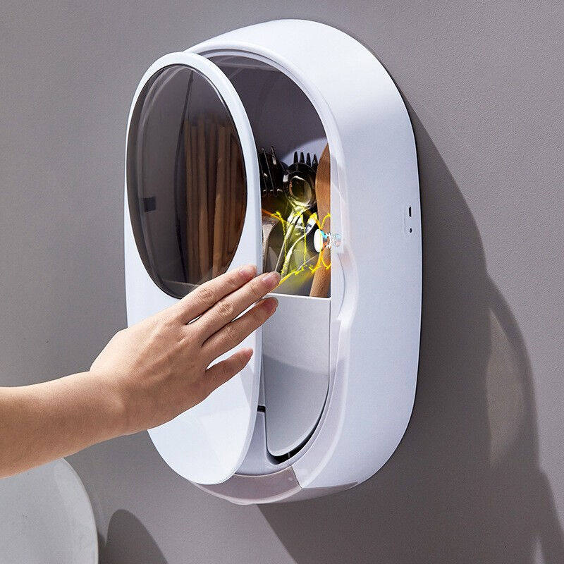 壁挂式筷子消毒机智能风干家用免打孔厨房防霉简S约小型筷子筒带