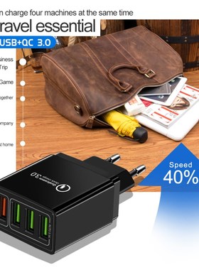 Portable EU/US Plug Wall Mobile Charger Fast Charging USB Ch