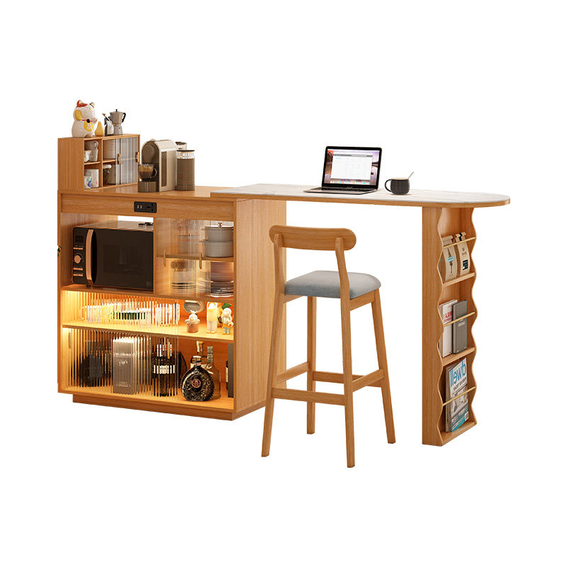 吧台餐边柜一体实木日式小户型可伸缩折叠餐桌岛台家用客厅隔断柜,住宅家具,吧台,淘宝优惠券,粉丝福利购,淘宝优惠卷