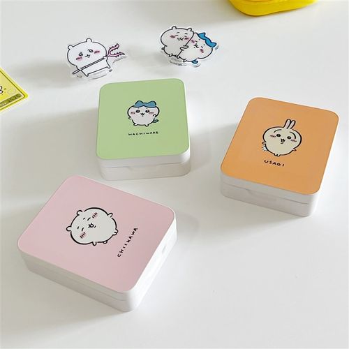 吉伊卡哇卡片收纳盒chiikawa可爱小巧马口铁收纳盒翻盖糖果礼品盒