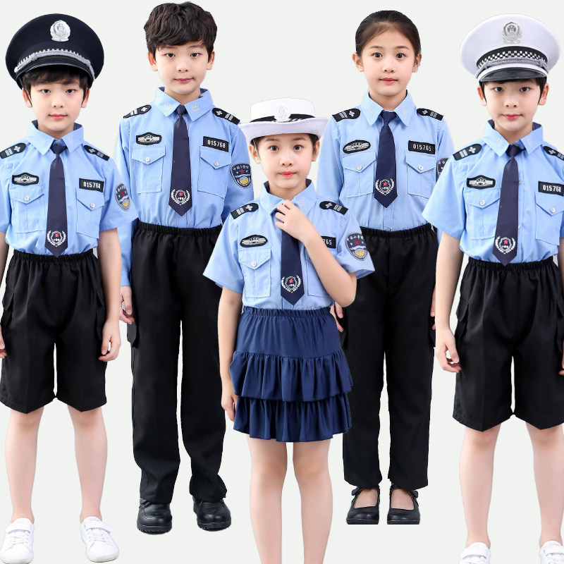 工厂销儿童警察服k幼儿园小交警舞台演出服六一节日舞蹈男童女童