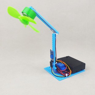 手工科學小制作小發明DIY創意 溫度感應自動小風扇n模型益智組裝