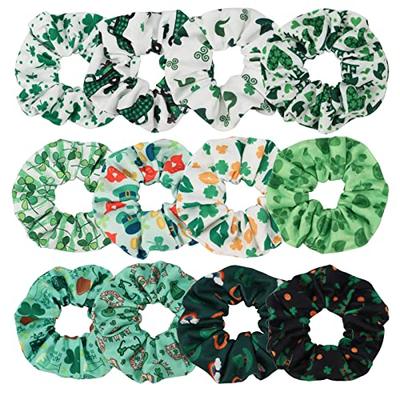 速发12pcs St. Patrick's Day Hair Scrunchies for Women Girls