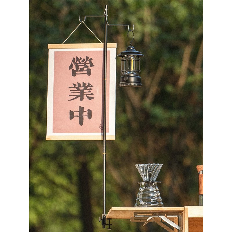 夜市摆摊专用灯架杆便携折叠置物架桌面灯架子