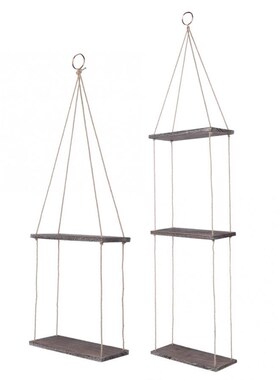 Flower Pot Shelf Courtyard Vintage Wood Wall Hanging Shelf P