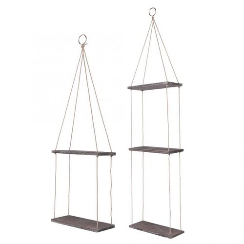 Flower Pot Shelf Courtyard Vintage Wood Wall Hanging Shelf P