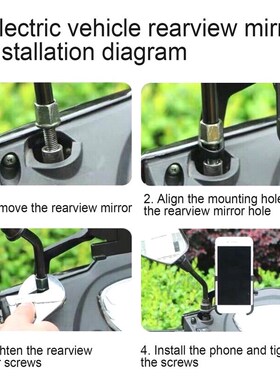 Aluminum Alloy Motorcycle Bike Phone Holder GPS Bracket Moun