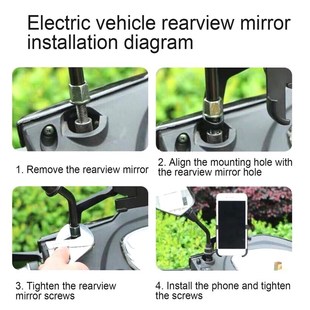 Aluminum Alloy Motorcycle Bike Phone Holder GPS Bracket Moun