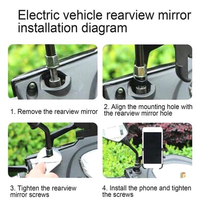 Aluminum Alloy Motorcycle Bike Phone Holder GPS Bracket Moun