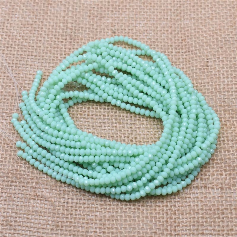 Yanqi 2 3 4mm Rondell Austria Faceted Crystal Beads Round Gl