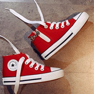 儿童中高帮童鞋帆布鞋女童系鞋带黑色布鞋经典板鞋男童球鞋小白鞋