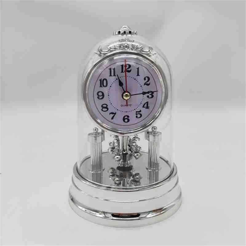 European Style Mute Clock Retro Alarm Clocks Stopwatch Table