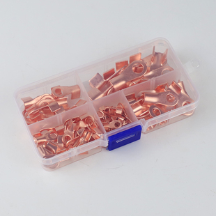 60A组合80只装 OT紫铜开口鼻子电线接线端子铜接头线耳3