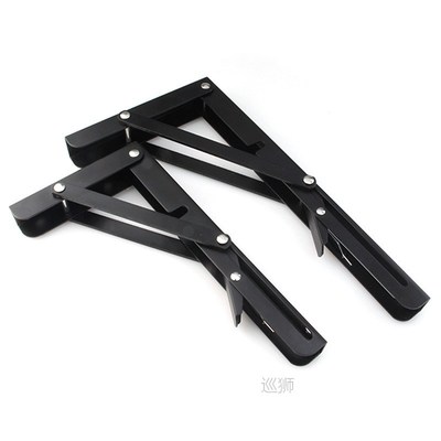 2PCS, 8-20Inch Black Triangle Folding Angle Bracket Adjustab