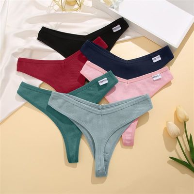 推荐Women's G-string sexy new style briefs Waffle top