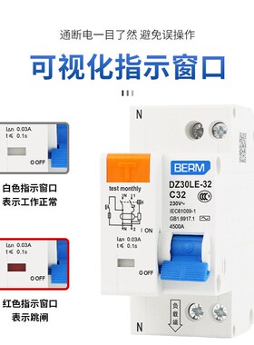 DZ30LE-32漏电保护器漏保小型DPN空气开关漏电开关过载空开断路器