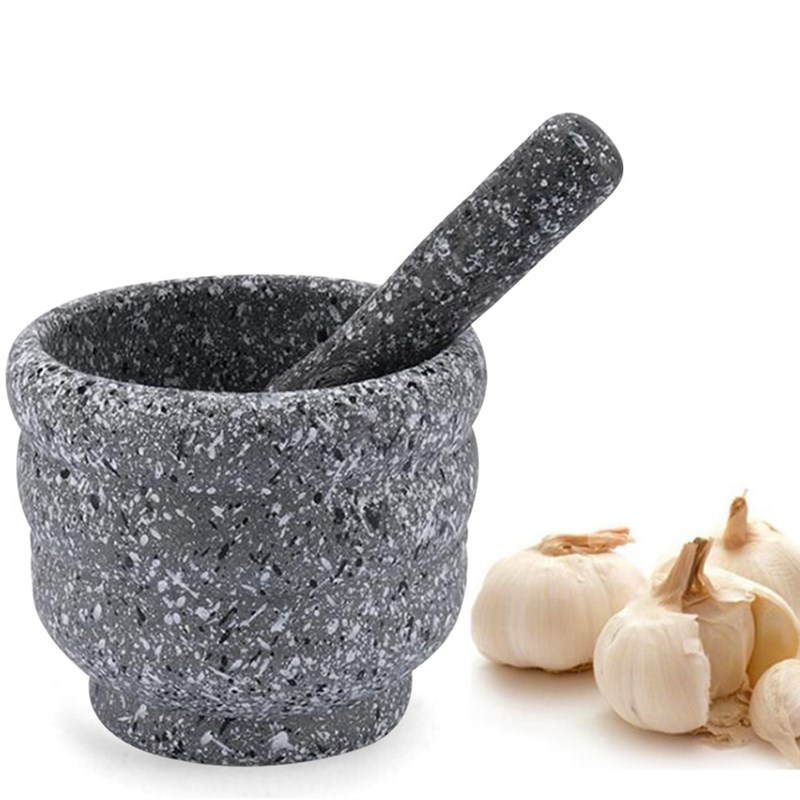 网红LARGE GRANITE PESTLE AND MORTAR SPICE HERB CRSHER GRINDE