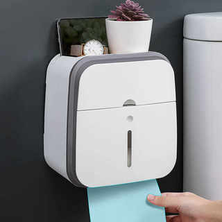 化妆室纸巾盒轻奢壁挂创r意免打孔厕所卫生纸卫生纸盒纸巾架卫生