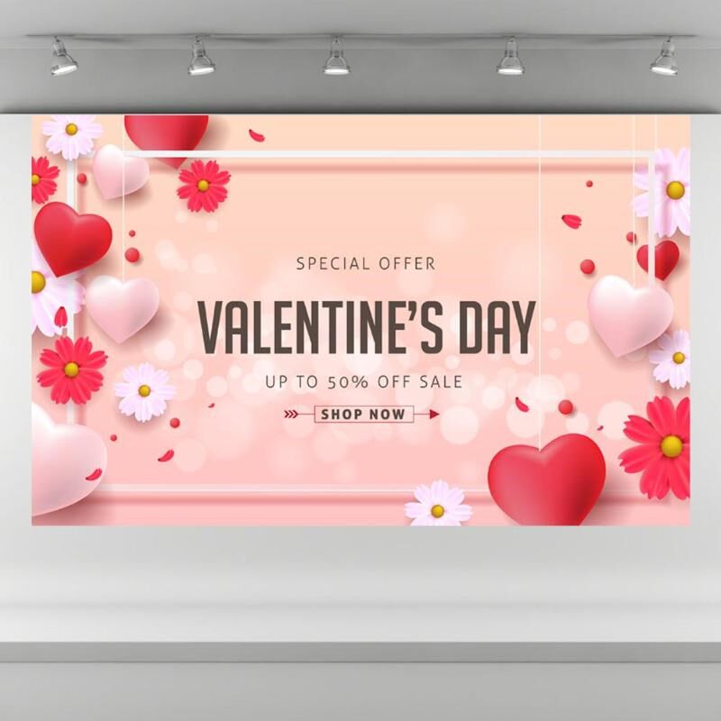 Love Heart Envelope Photography Backdrop Happy Valentines Da