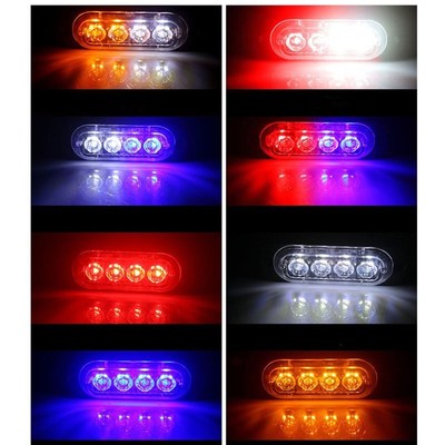 4LED Car Strobe Warning Light Grill Flashing Breakdown Emerg