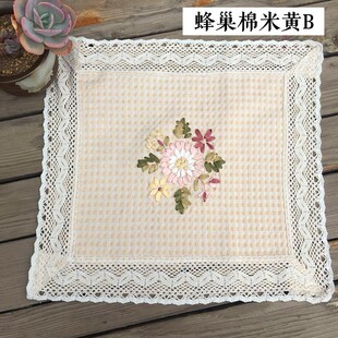 盖巾多用a厨房布防尘杯子布小方巾长方形家电茶盘盖布蕾丝